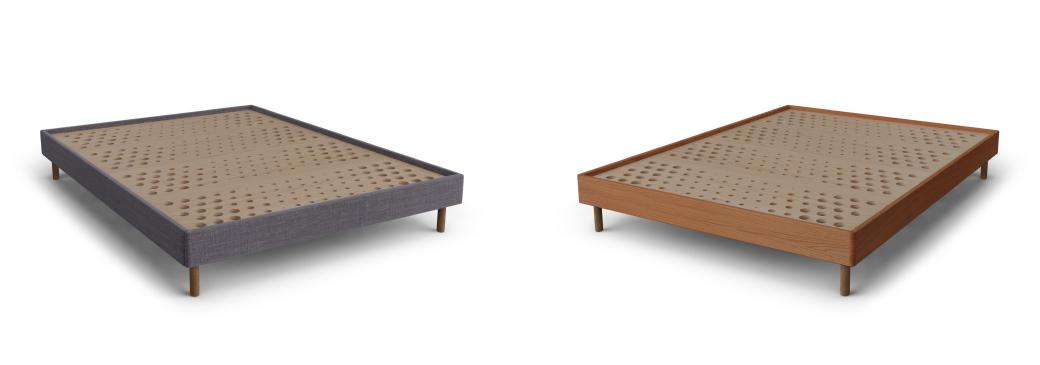 SD Indestruct Bed: Bedbase Charcoal and American Oak beds with Classic Oak legs